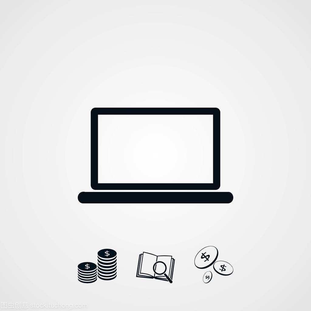 笔记本电脑图标 科技与设计的矢量之美